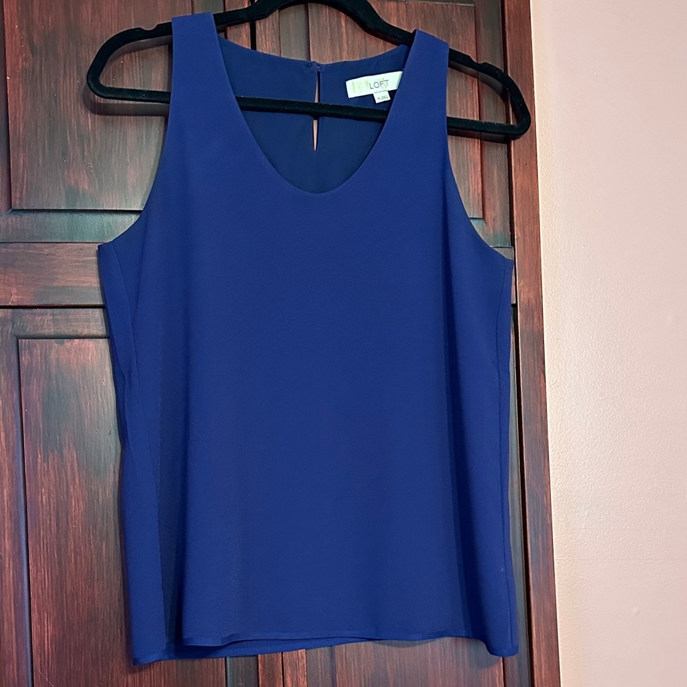 LOFT Women's Deep Blue Sleeveless Top
